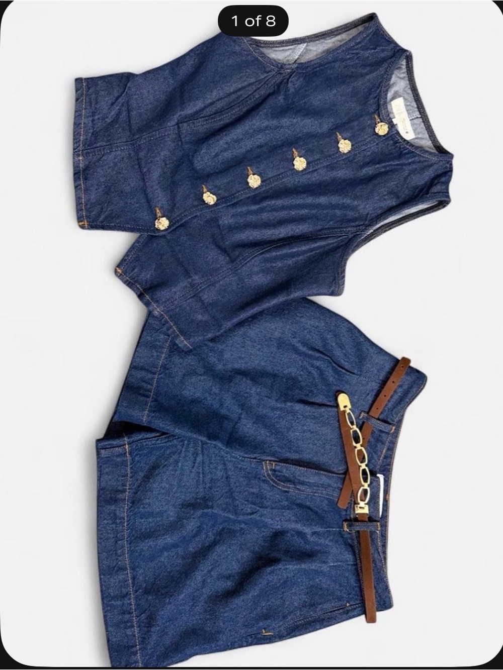 ZARA Denim Set highwaisted Shorts Matching Sleeveless Top
Top size S
Shorts size